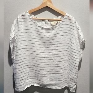 Cynthia Rowley Bumble Bee Print Linen Top Size XL